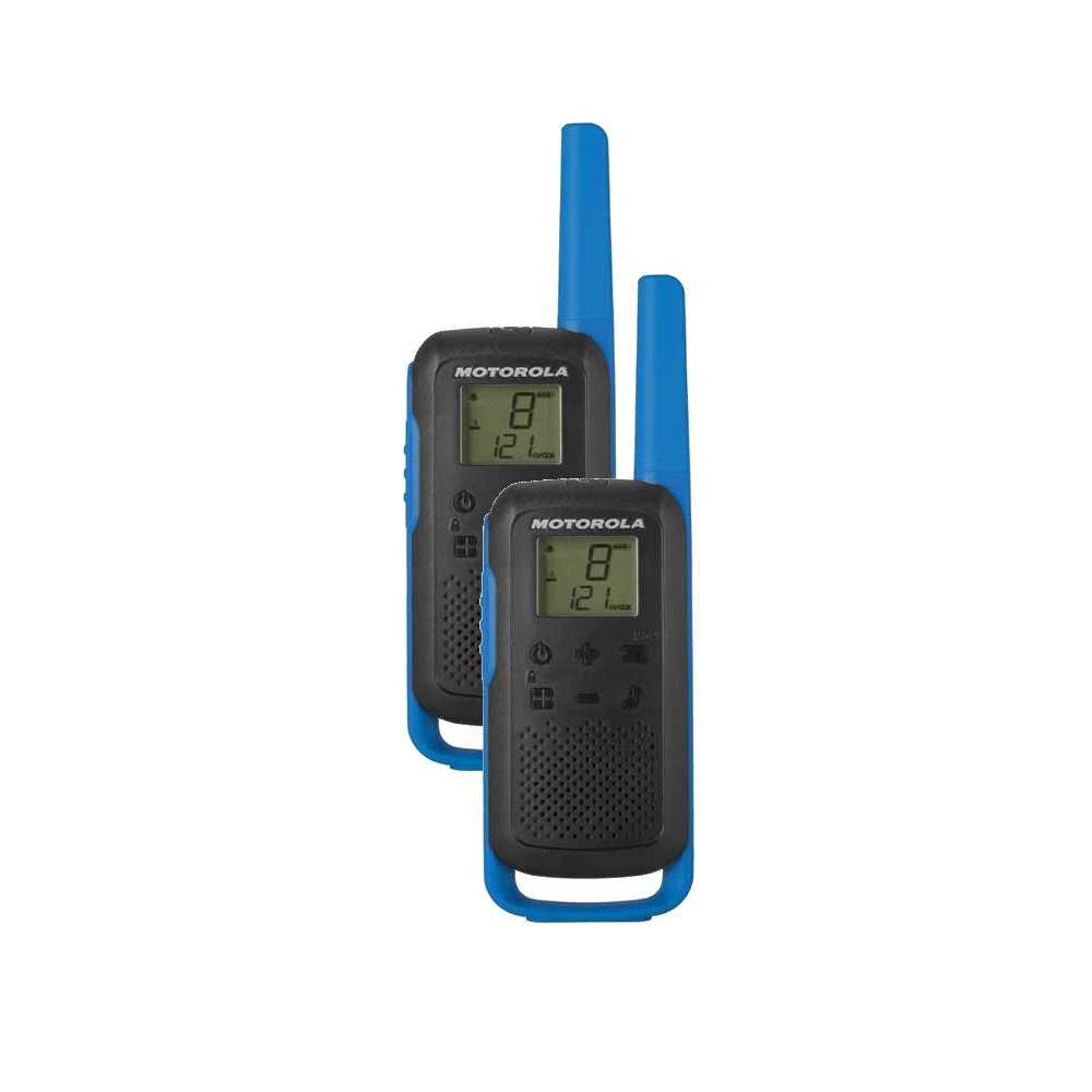 Motorola Talkabout T62 twin-pack + laddare blå