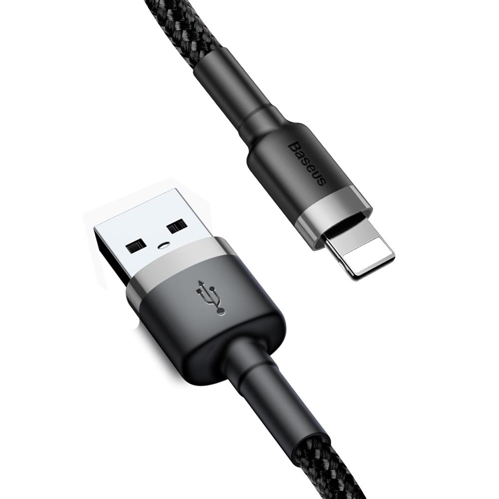 Baseus kabel Cafule USB - Lightning 1,0 m 2,4A grå-svart