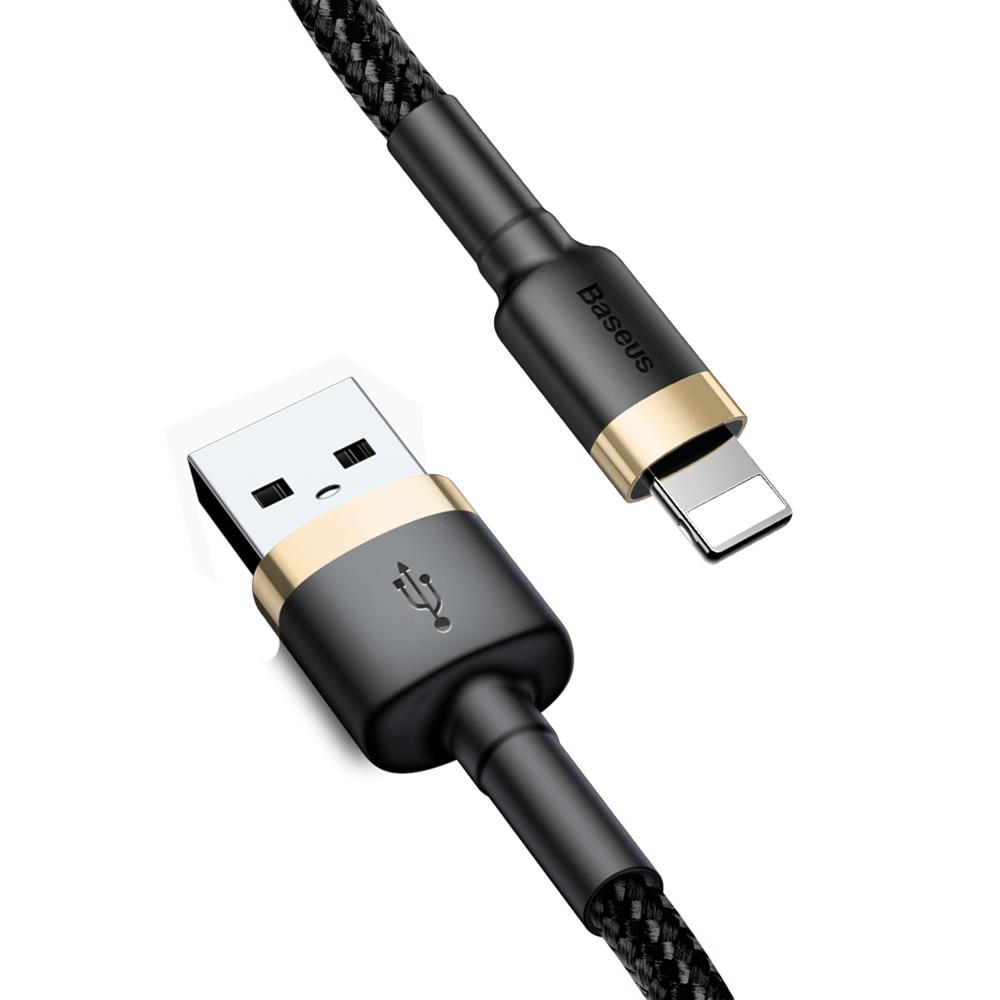 Baseus kabel Cafule USB - Lightning 1,0 m 2,4A guld-svart