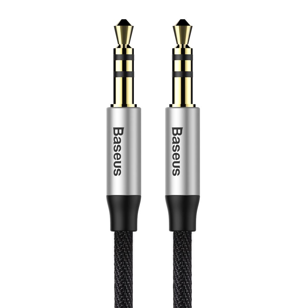 Baseus kabel audio Yiven M30 jack 3,5 mm - jack 3,5 mm 1,0 m silver-svart