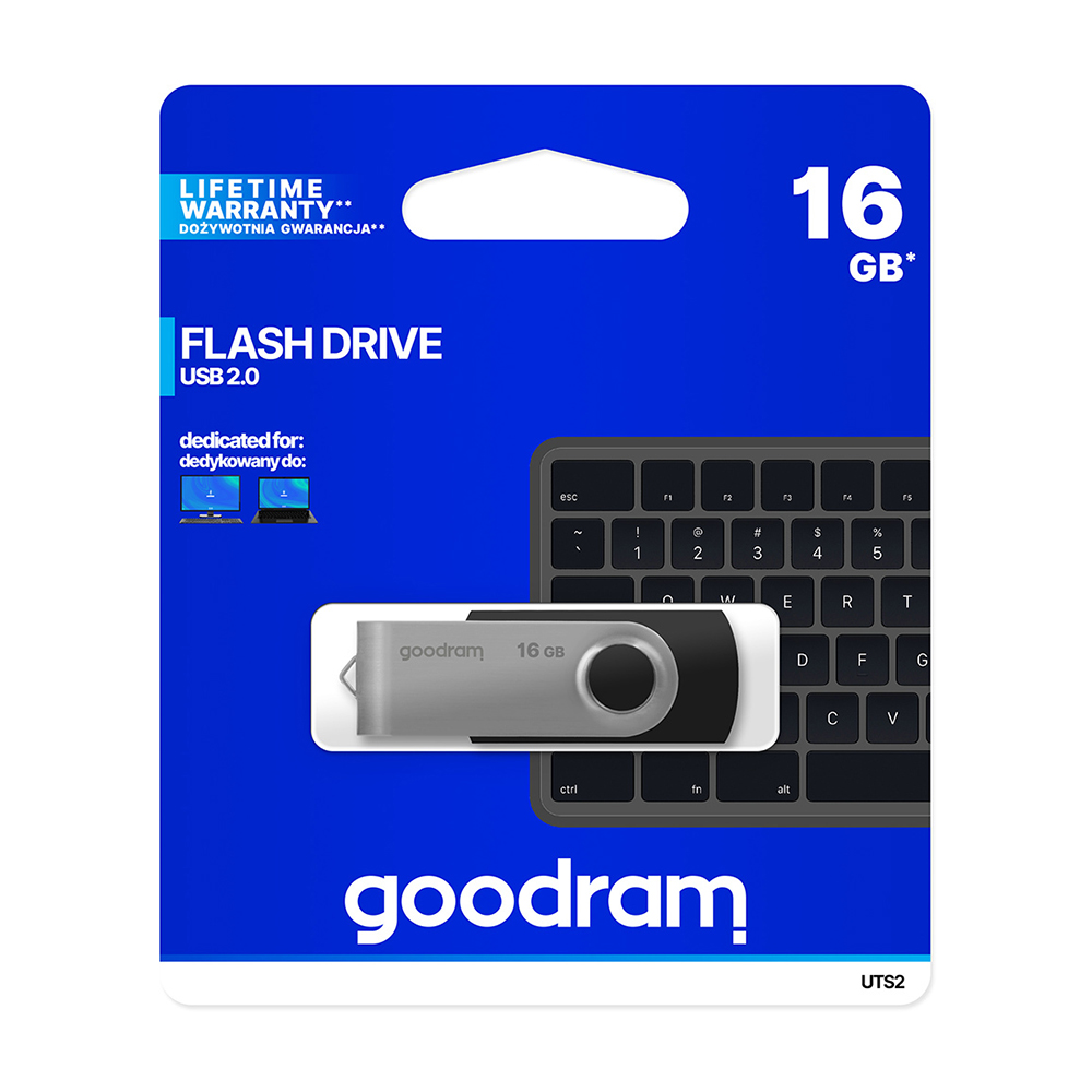 Goodram pendrive 16GB USB 2 0 Twister svart