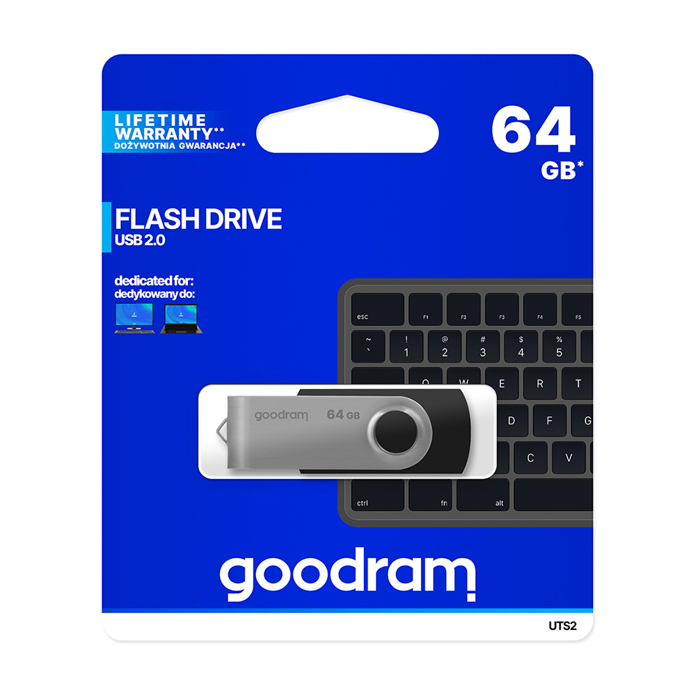 Goodram pendrive 64GB USB 2 0 Twister svart