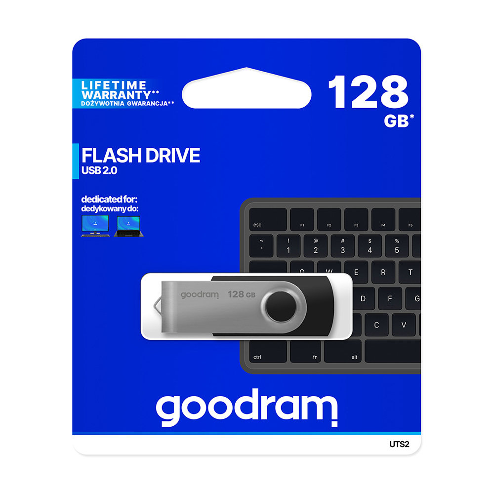 Goodram pendrive 128GB USB 2 0 UTS2 svart