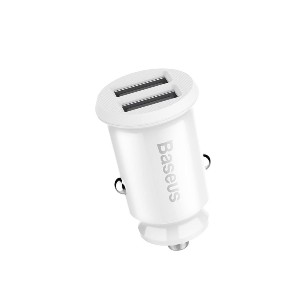 Baseus car laddare Grain 2x USB 3,1A vit