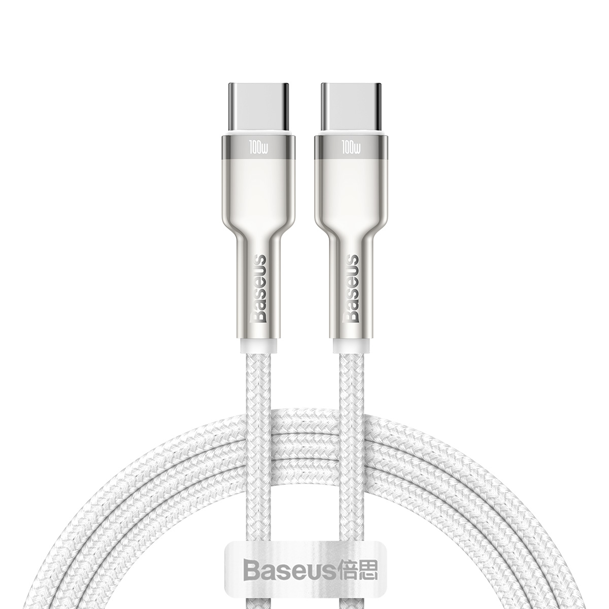 Baseus kabel Cafule Metal PD USB-C - USB-C 1,0 m vit 100W