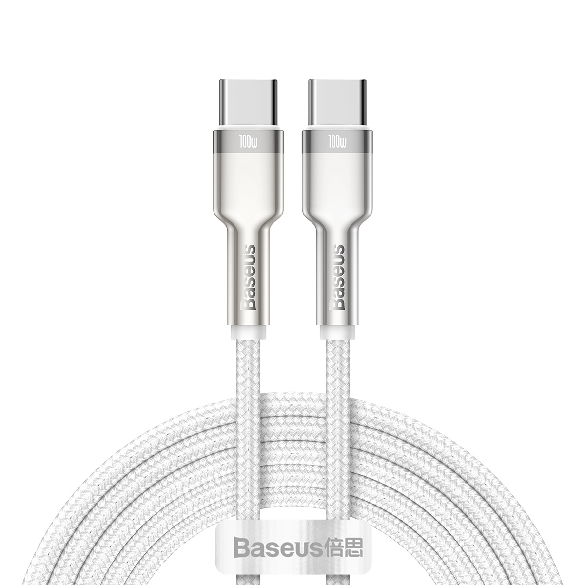 Baseus kabel Cafule Metal PD USB-C - USB-C 2,0 m vit 100W