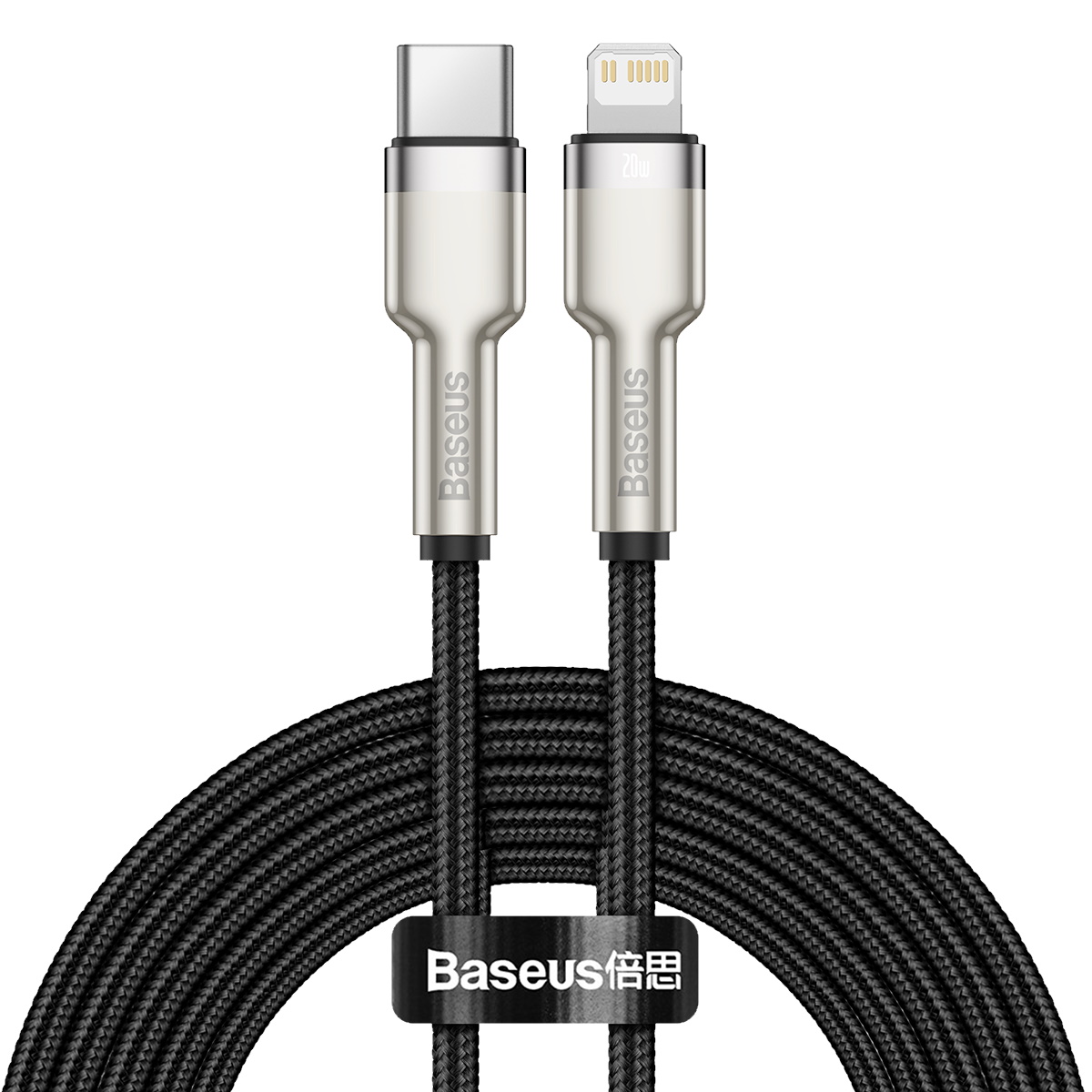 Baseus kabel Cafule Metal PD USB-C - Lightning 2,0 m svart 20W