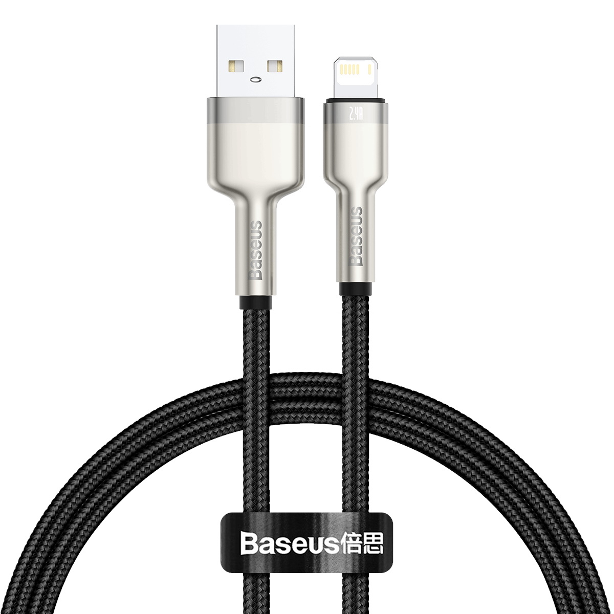 Baseus kabel Cafule Metal USB - Lightning 0,25 m 2,4A svart