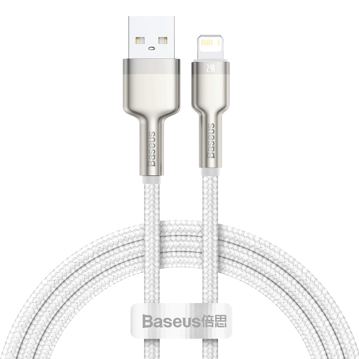 Baseus kabel Cafule Metal USB - Lightning 1,0 m 2,4A vit