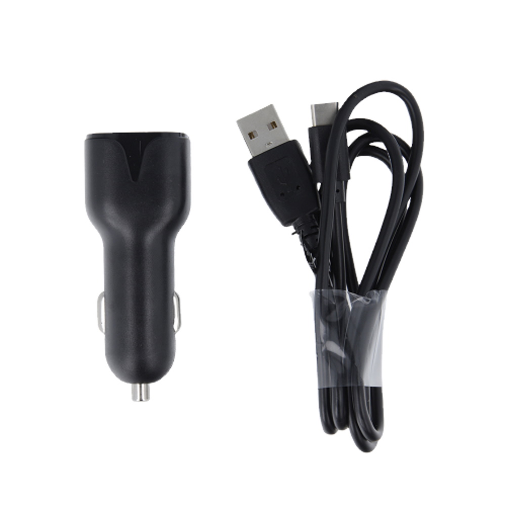 Maxlife MXCC-01 car laddare 2x USB 2 4A svart + USB-C kabel