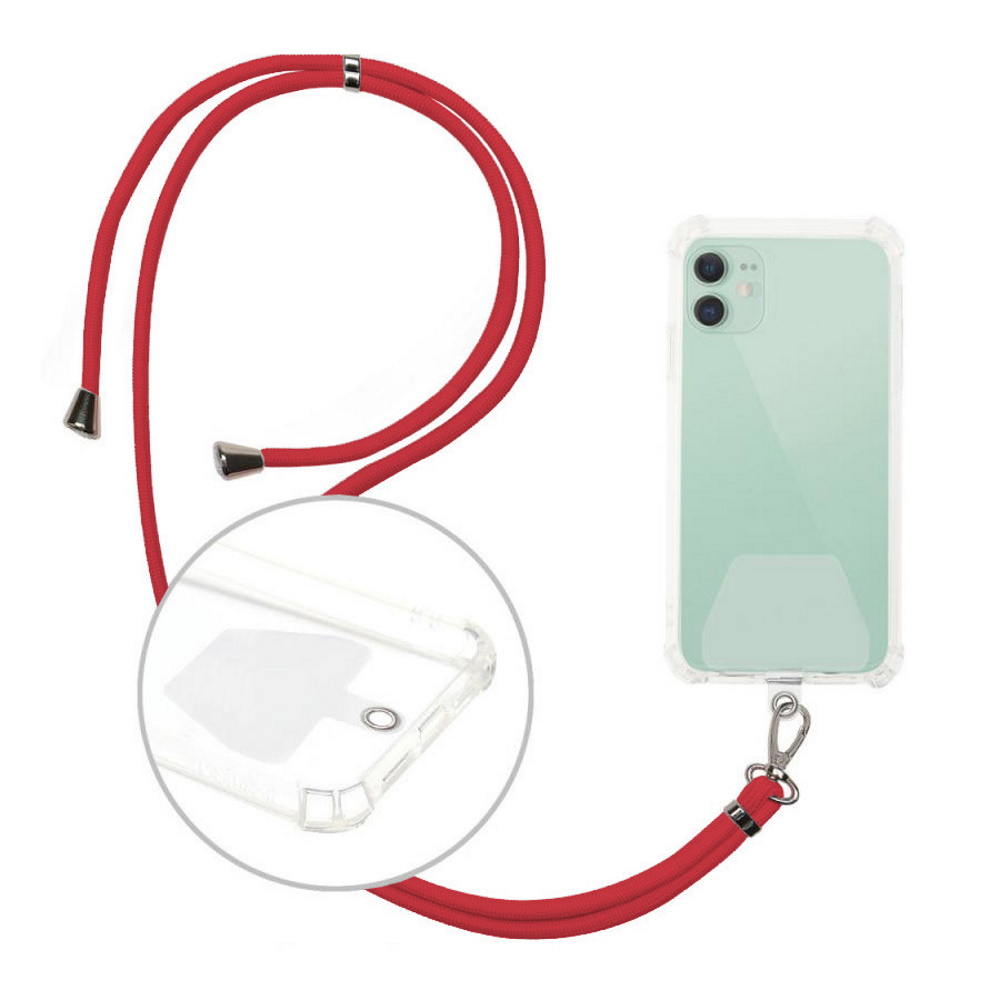 Universal neck strap för phones röd