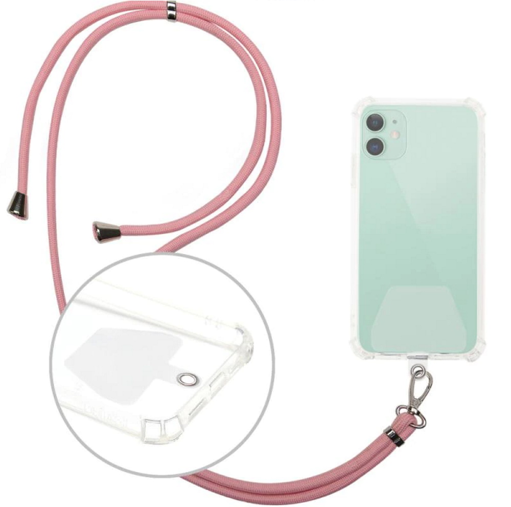Universal neck strap för phones rosa