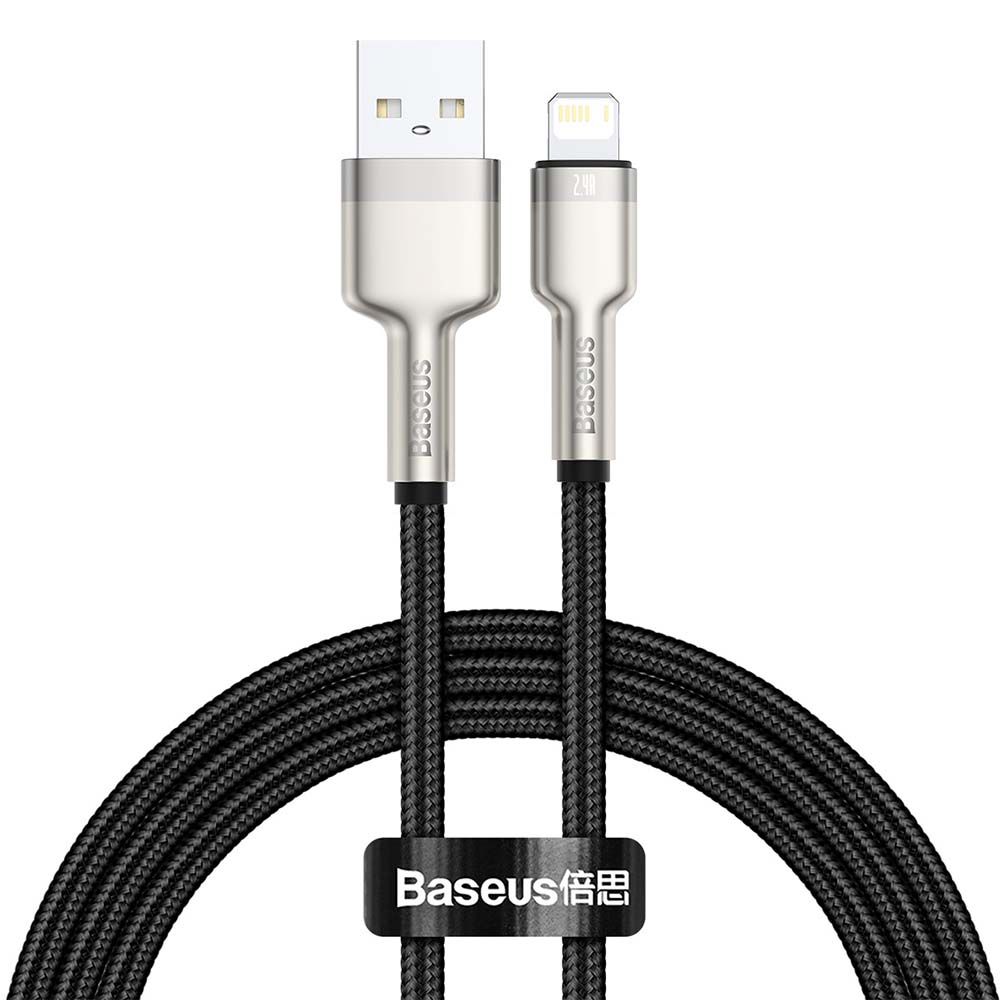 Baseus kabel Cafule Metal USB - Lightning 1,0 m 2,4A svart