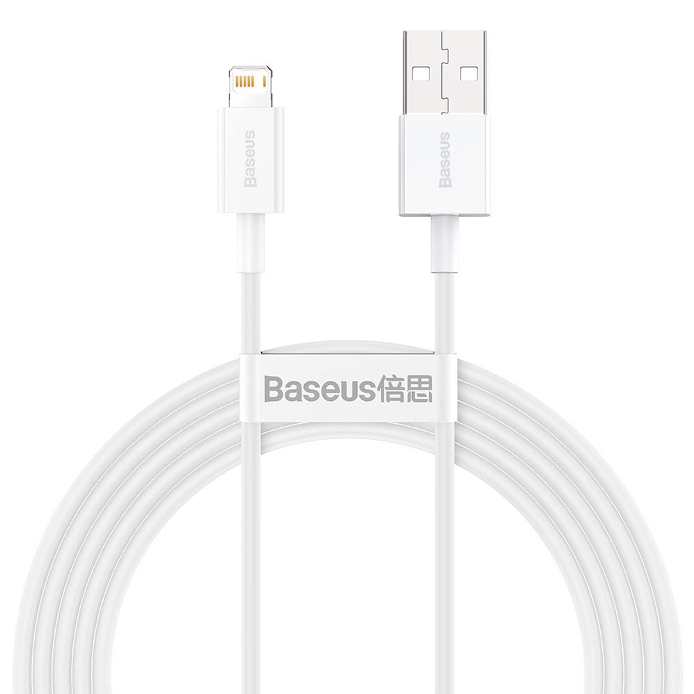 Baseus kabel Superior USB - Lightning 2,0 m 2,4A vit