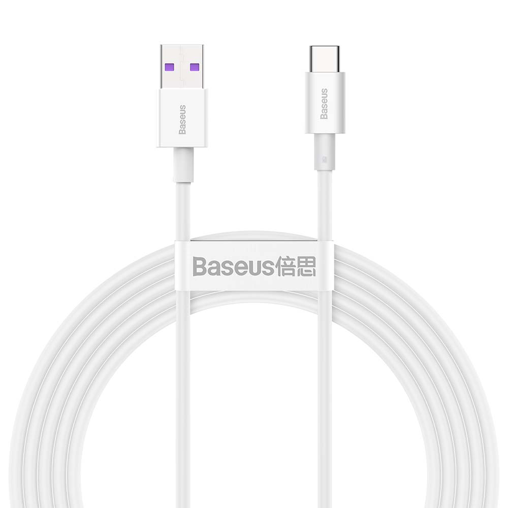 Baseus kabel Superior USB - USB-C 2,0 m vit 66W