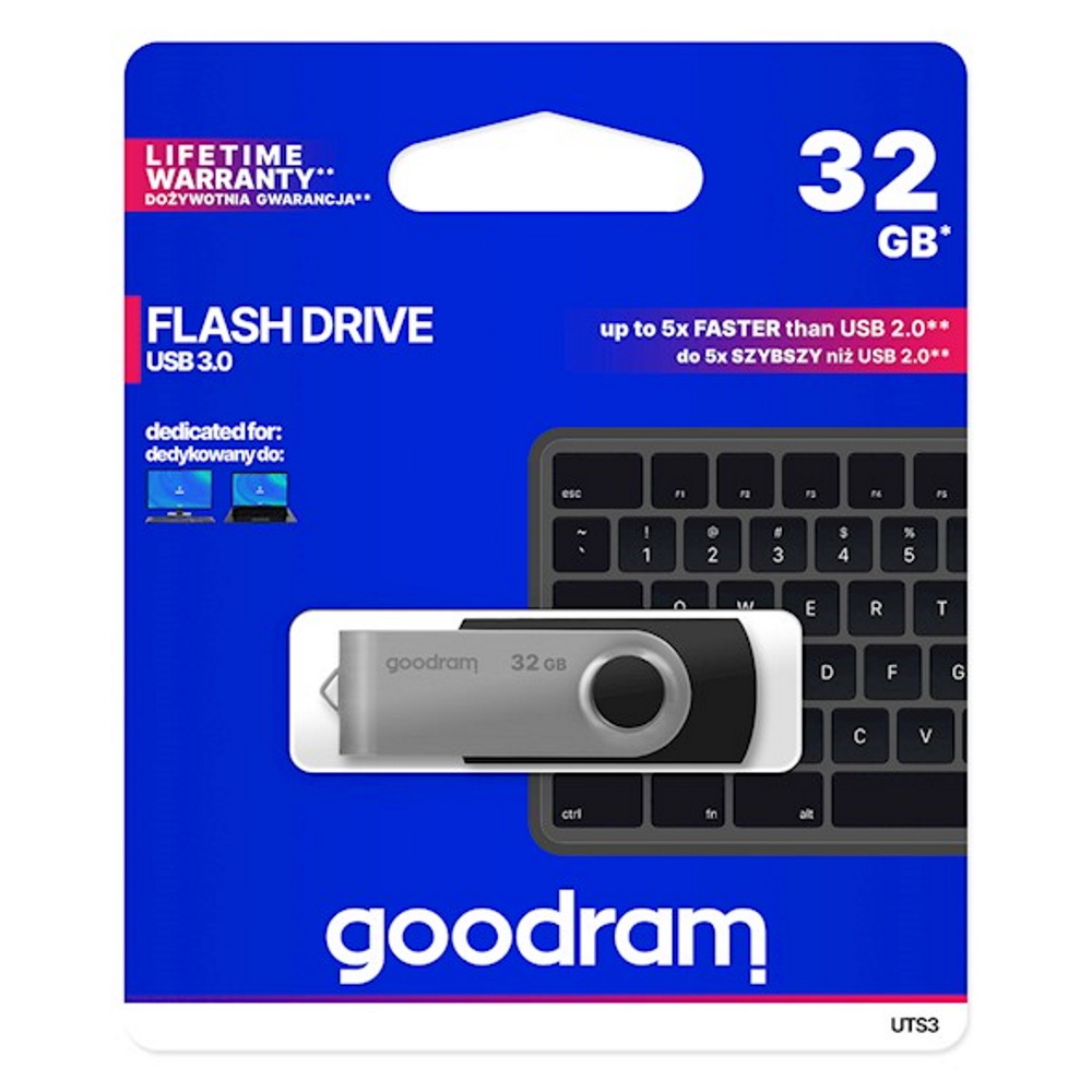Goodram pendrive 32GB USB 3 0 Twister svart