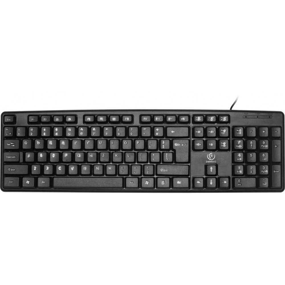Rebeltec Uno wire keyboard svart
