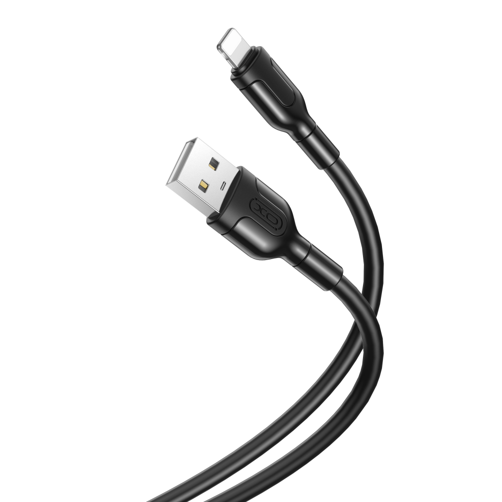 XO kabel NB212 USB - Lightning 1,0 m 2,1A svart