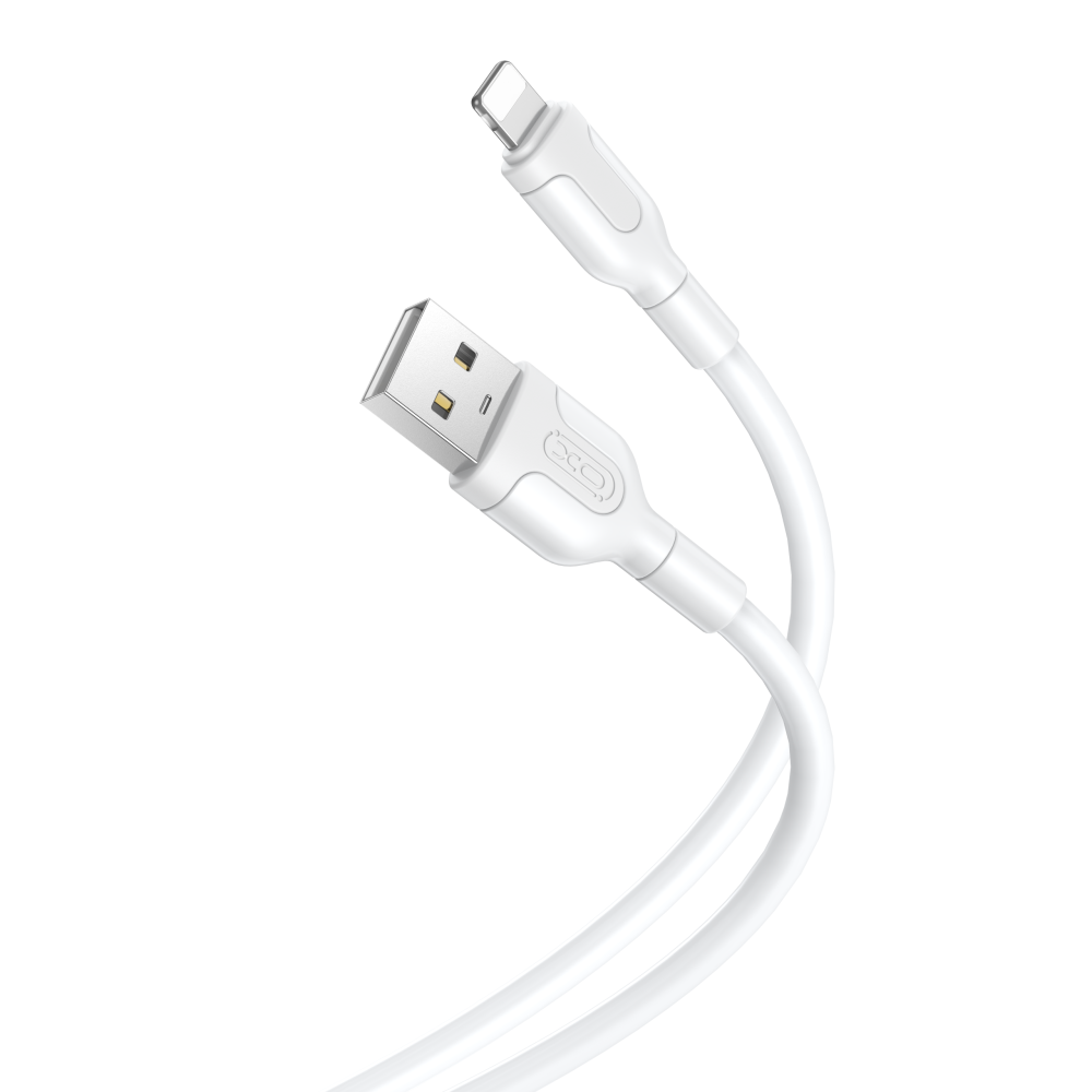 XO kabel NB212 USB - Lightning 1,0 m 2,1A vit