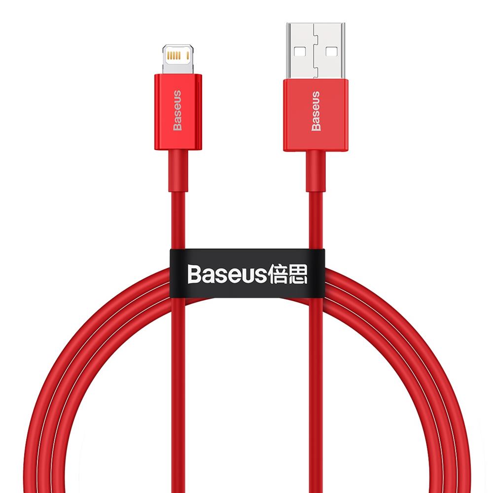 Baseus kabel Superior USB - Lightning 1,0 m 2,4A röd
