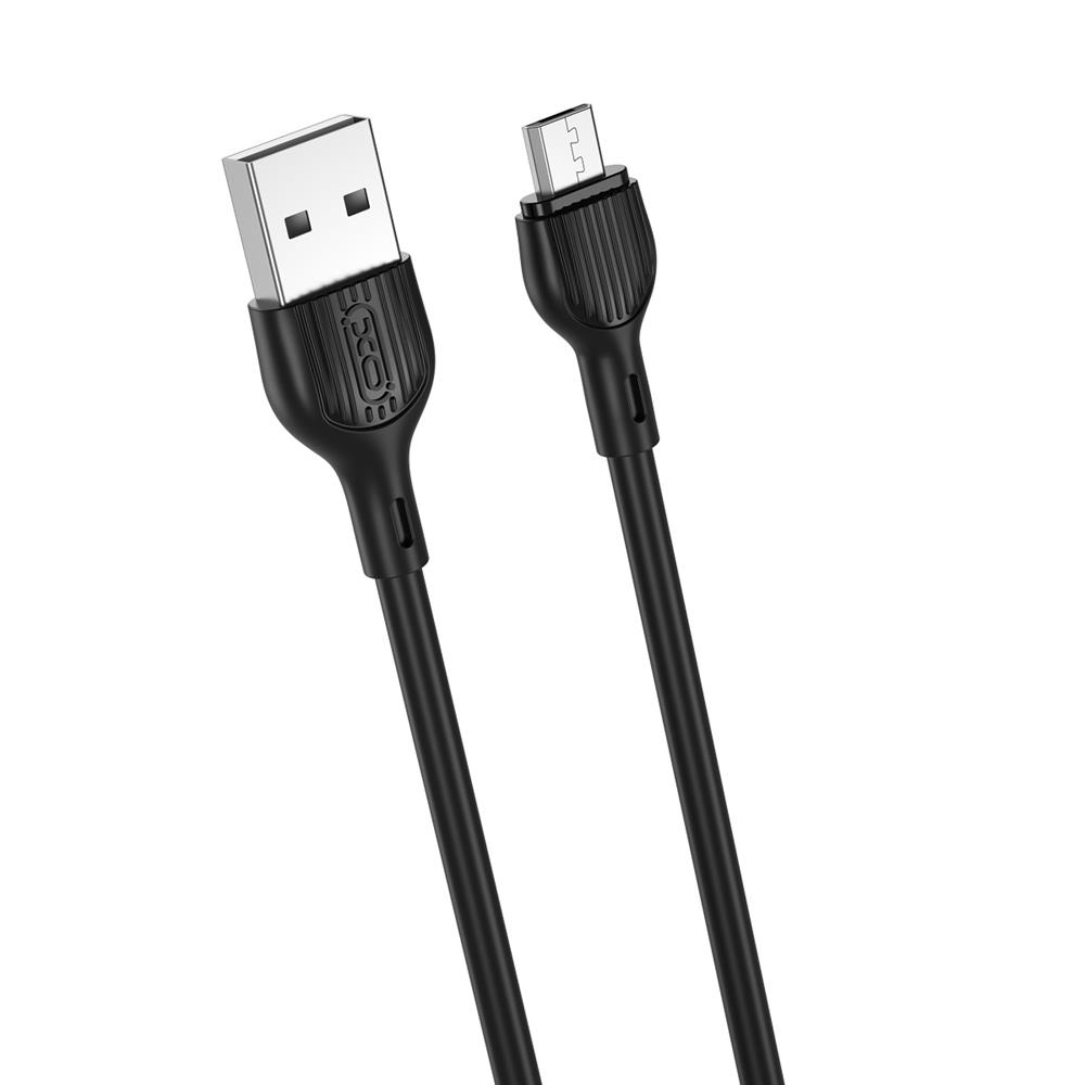 XO kabel NB200 USB - microUSB 1,0m 2 1A svart