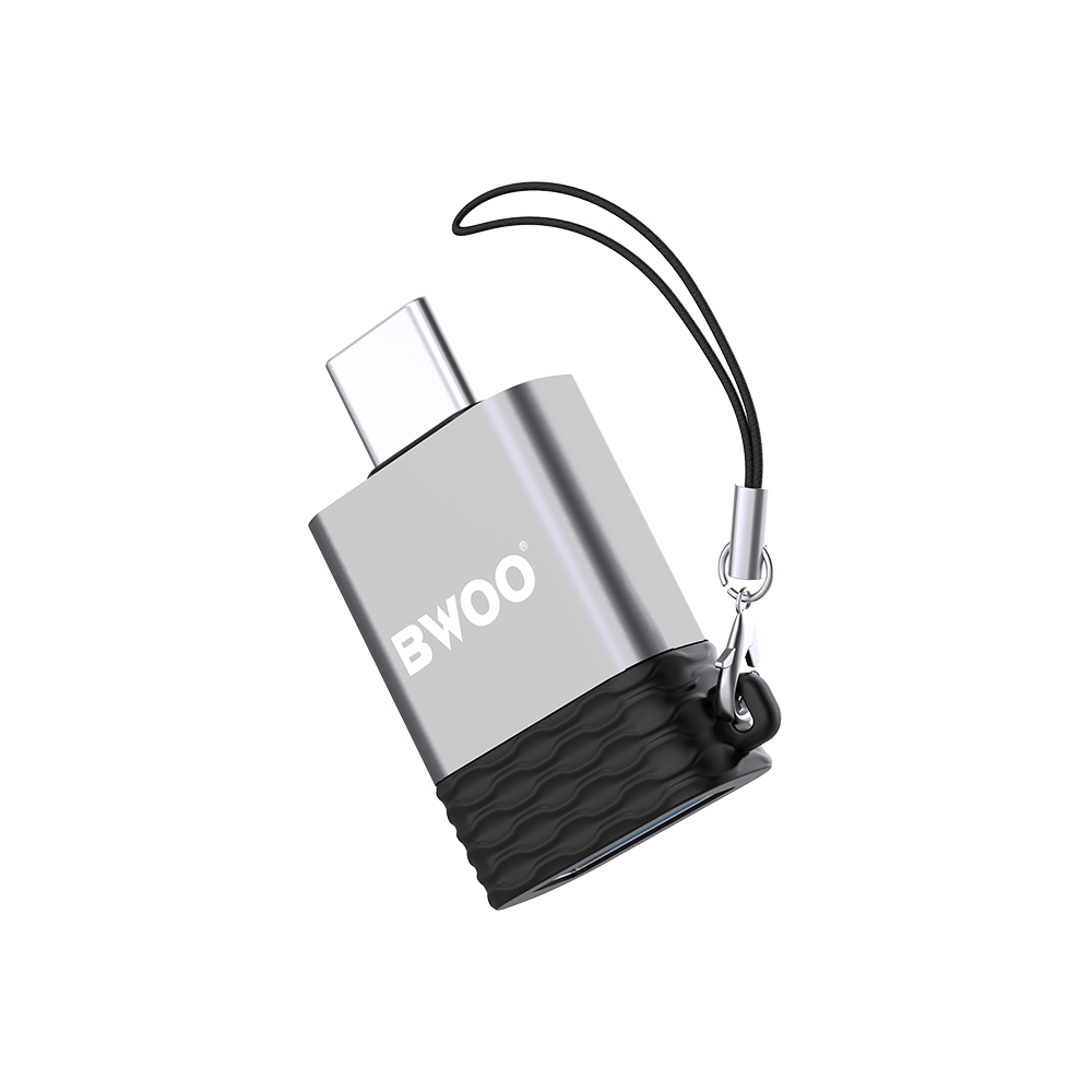BWOO Adapter USB - USB-C grå OTG BZ-35