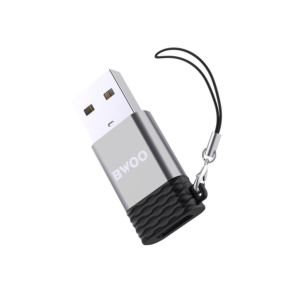 BWOO Adapter USB-C - USB grå OTG BZ-38