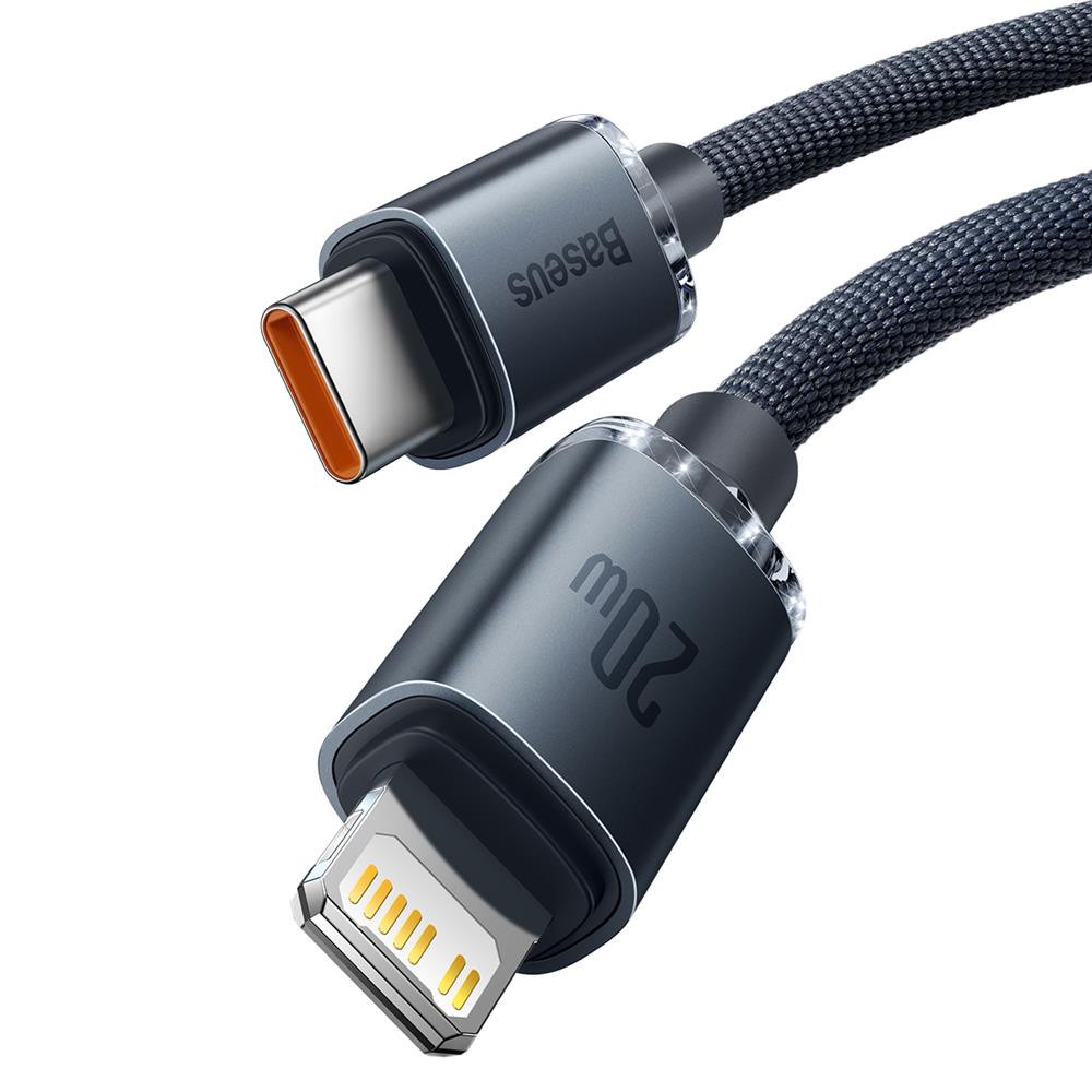 Baseus kabel Crystal Shine USB-C - Lightning 2,0 m 20W svart