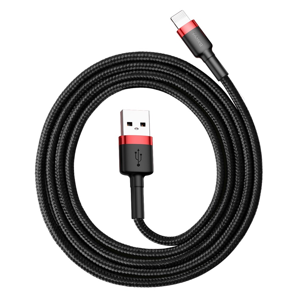 Baseus kabel Cafule USB - Lightning 1,0 m 2,4A röd-svart