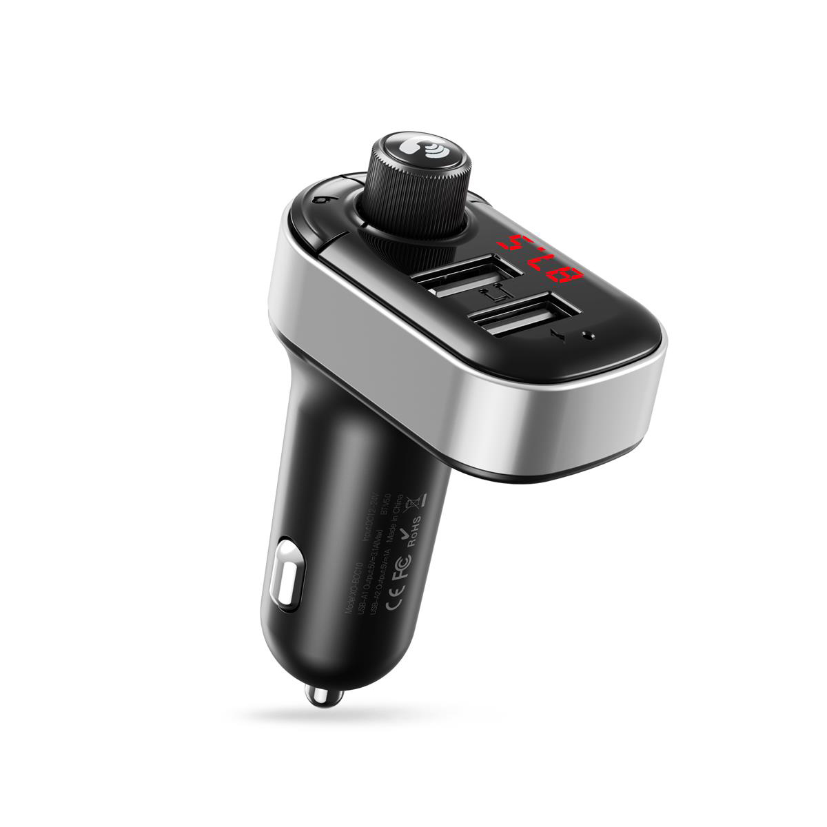 XO transmitter FM BCC10 Bluetooth MP3 car laddare 3,1A svart