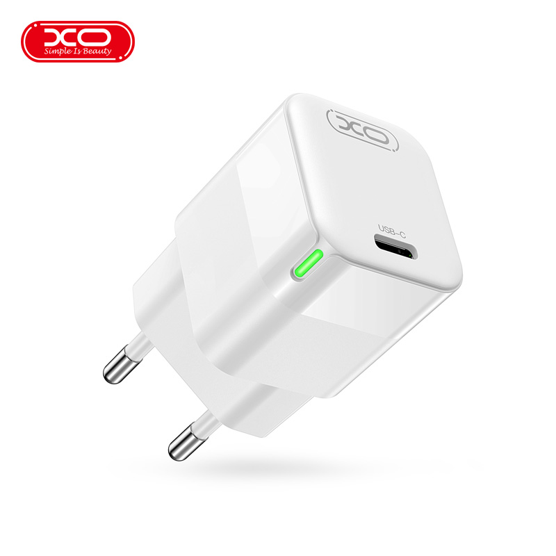 XO wall laddare CE06 PD 30W 1x USB-C vit
