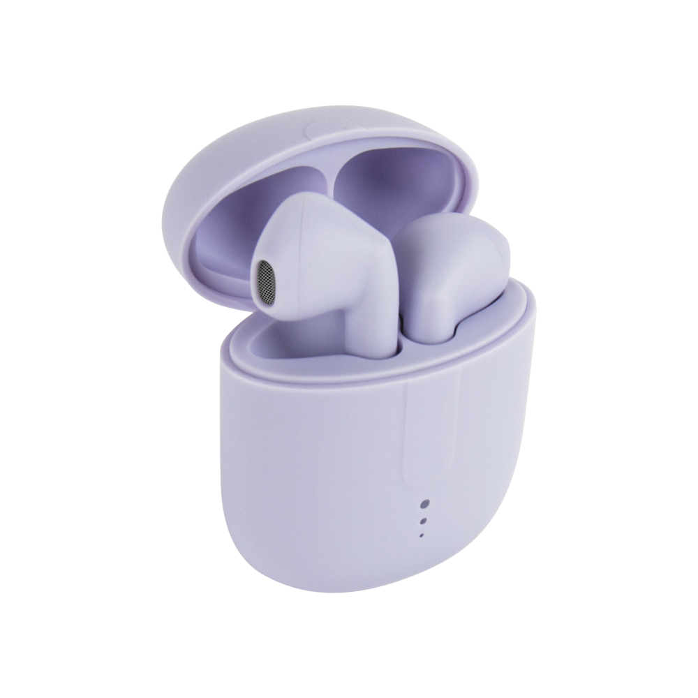 Setty Bluetooth hörlurar TWS with a charging fodral STWS-19 lilac
