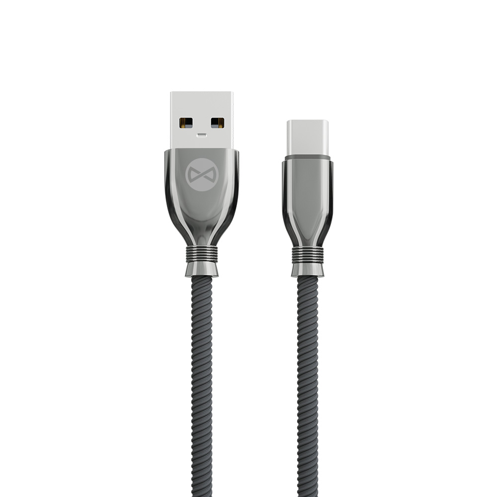 Forever Tornado kabel USB - USB-C 1,0 m 3A svart