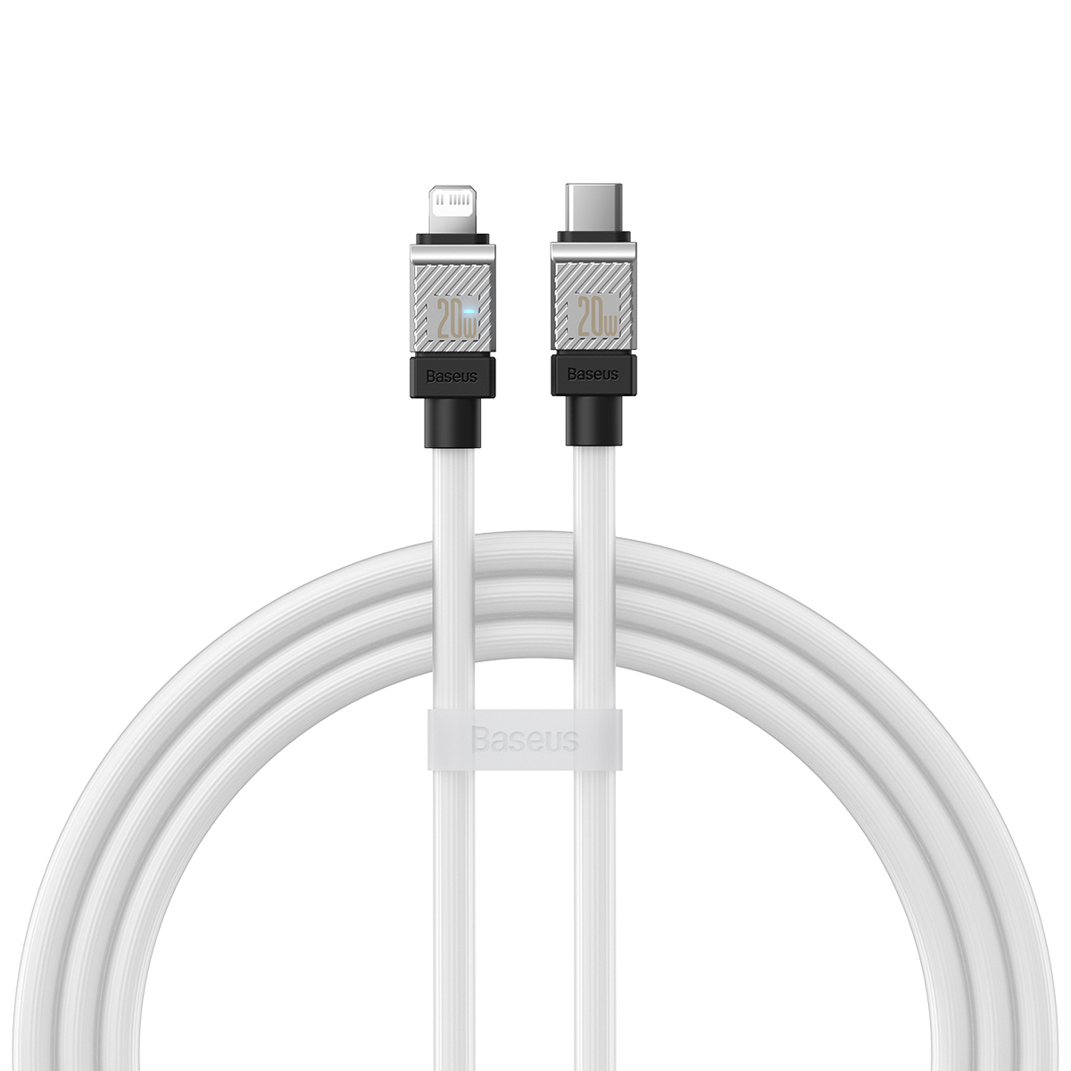 Baseus kabel CoolPlay USB-C - Lightning 1m 20W vit