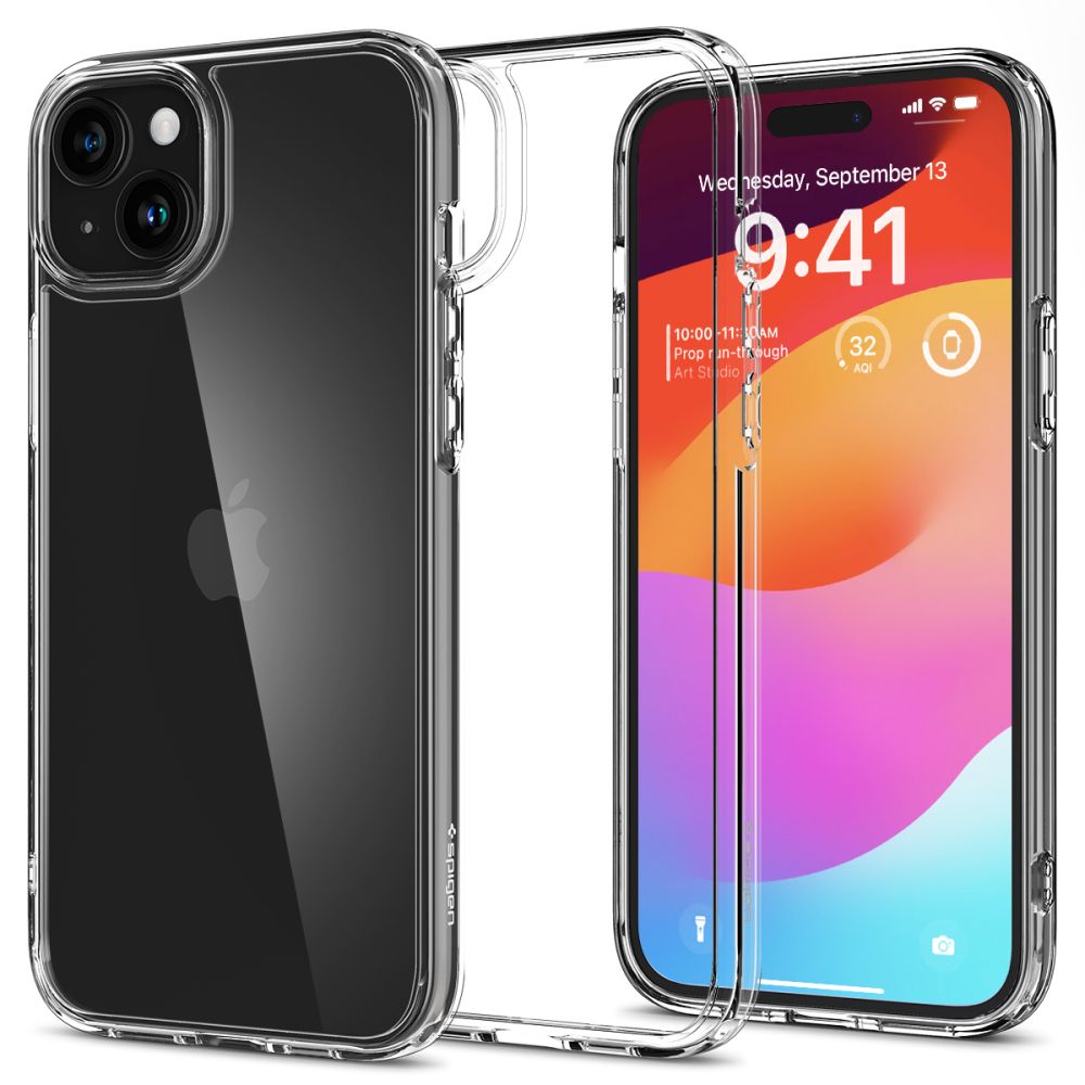 Spigen Ultra Hybrid fodral för iPhone 15 crystal transparent