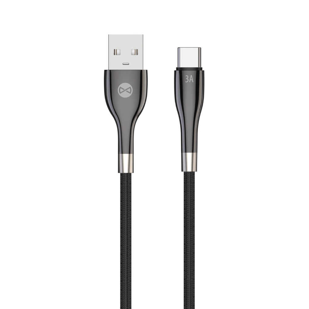 Forever Sleek kabel USB - USB-C 1,0 m 3A svart