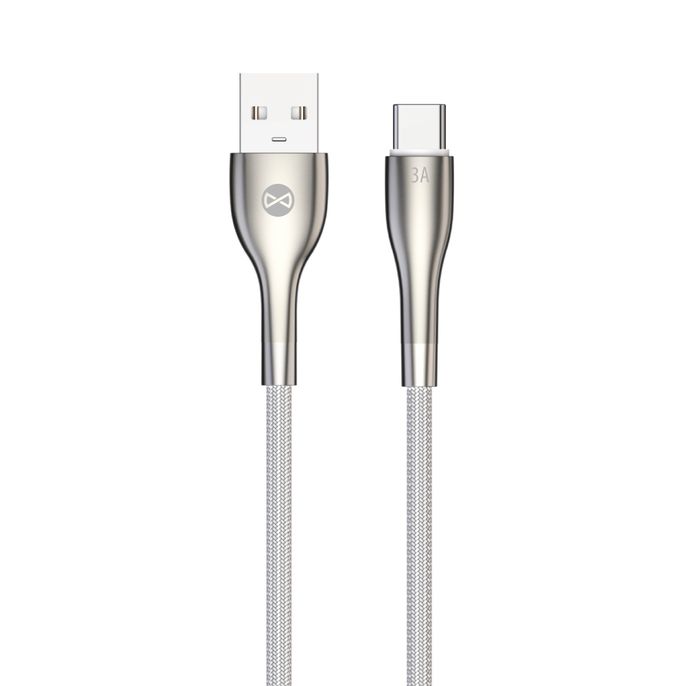 Forever Sleek kabel USB - USB-C 1,0 m 3A vit