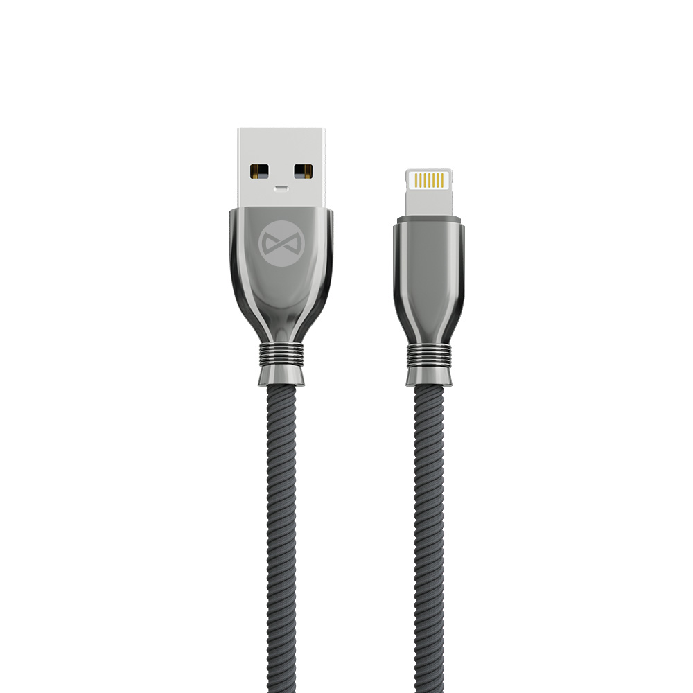 Forever Tornado kabel USB - Lightning 1,0 m 3A svart