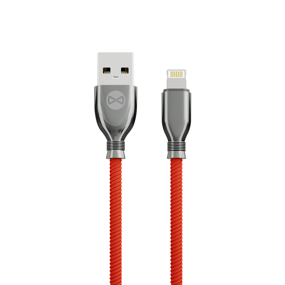 Forever Tornado kabel USB - Lightning 1,0 m 3A röd