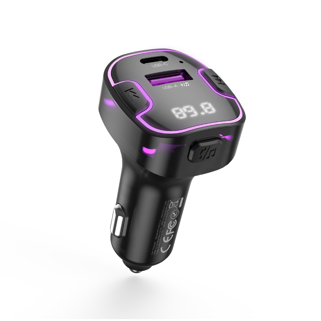 XO transmitter FM BCC12 Bluetooth MP3 car laddare 3,1A svart