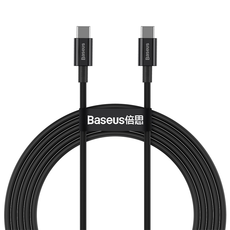 Baseus cabel Superior PD USB-C - USB-C 2,0m svart 100W