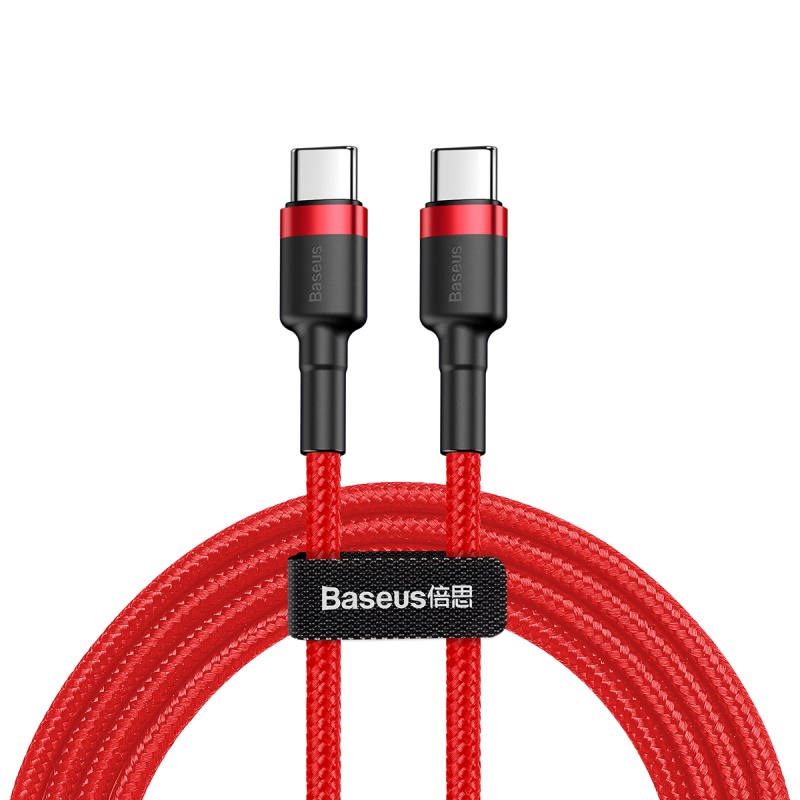 Baseus kabel Cafule PD 2 0 USB-C - USB-C 1,0m 3A röd 60W