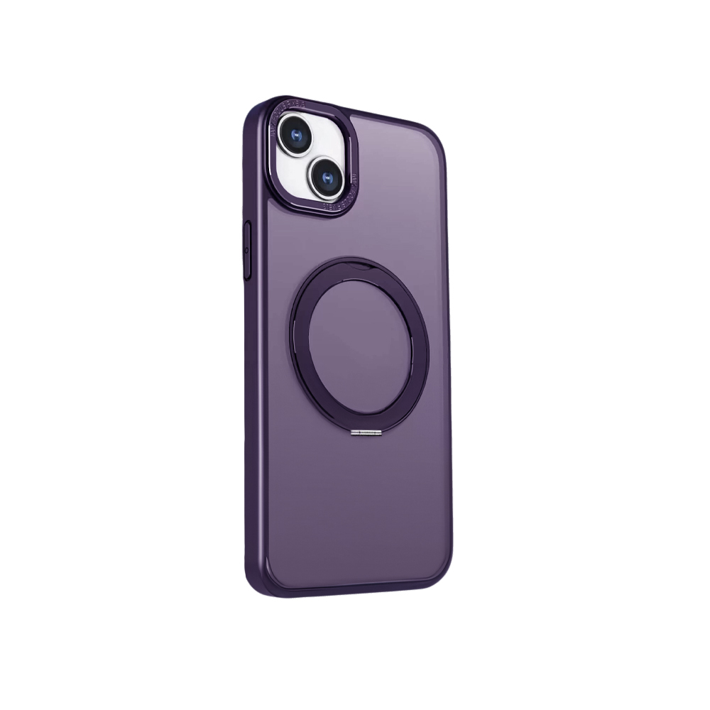 Mag Ring Rotating fodral för iPhone 13 lila