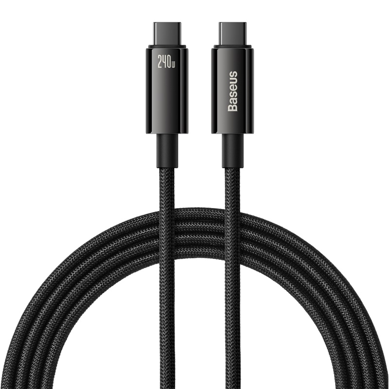 Baseus kabel Tungsten PD USB-C - USB-C 3,0m svart 240W