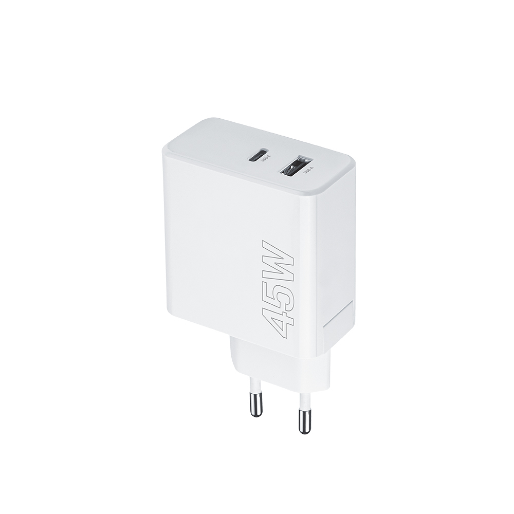 Maxlife MXTC-07-45AC PD QC laddare 1x USB-C 1x USB 45W vit