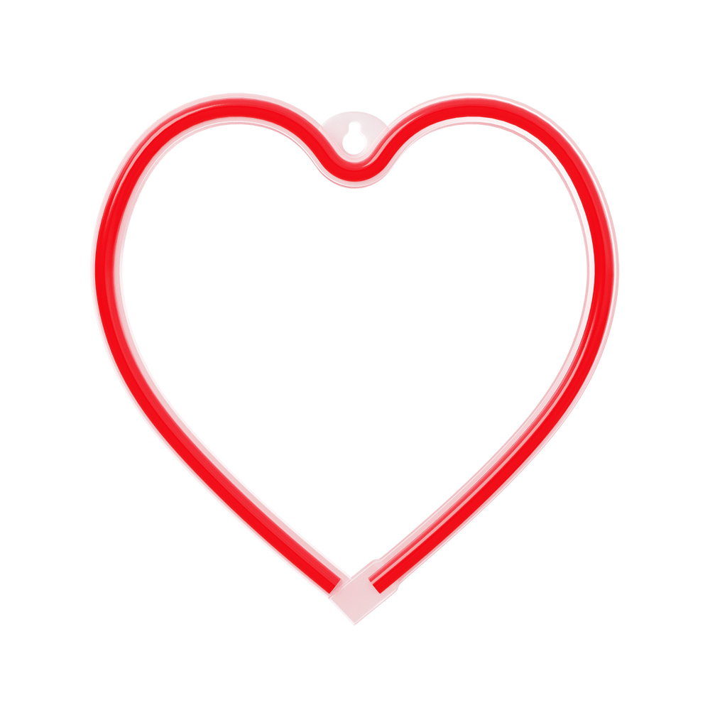 Neon LED Light HEART röd Bat + USB FLNE07 Forever Light
