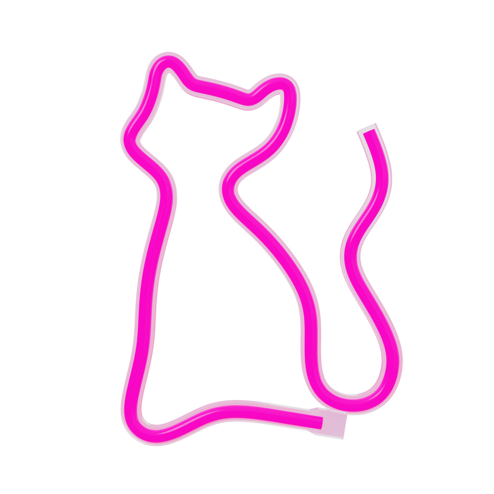 Neon LED Light CAT rosa Bat + USB FLNE04 Forever Light