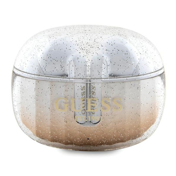 Guess Bluetooth hörlurar GUTWSHDGKEED TWS GLITTER GRADIENT guld