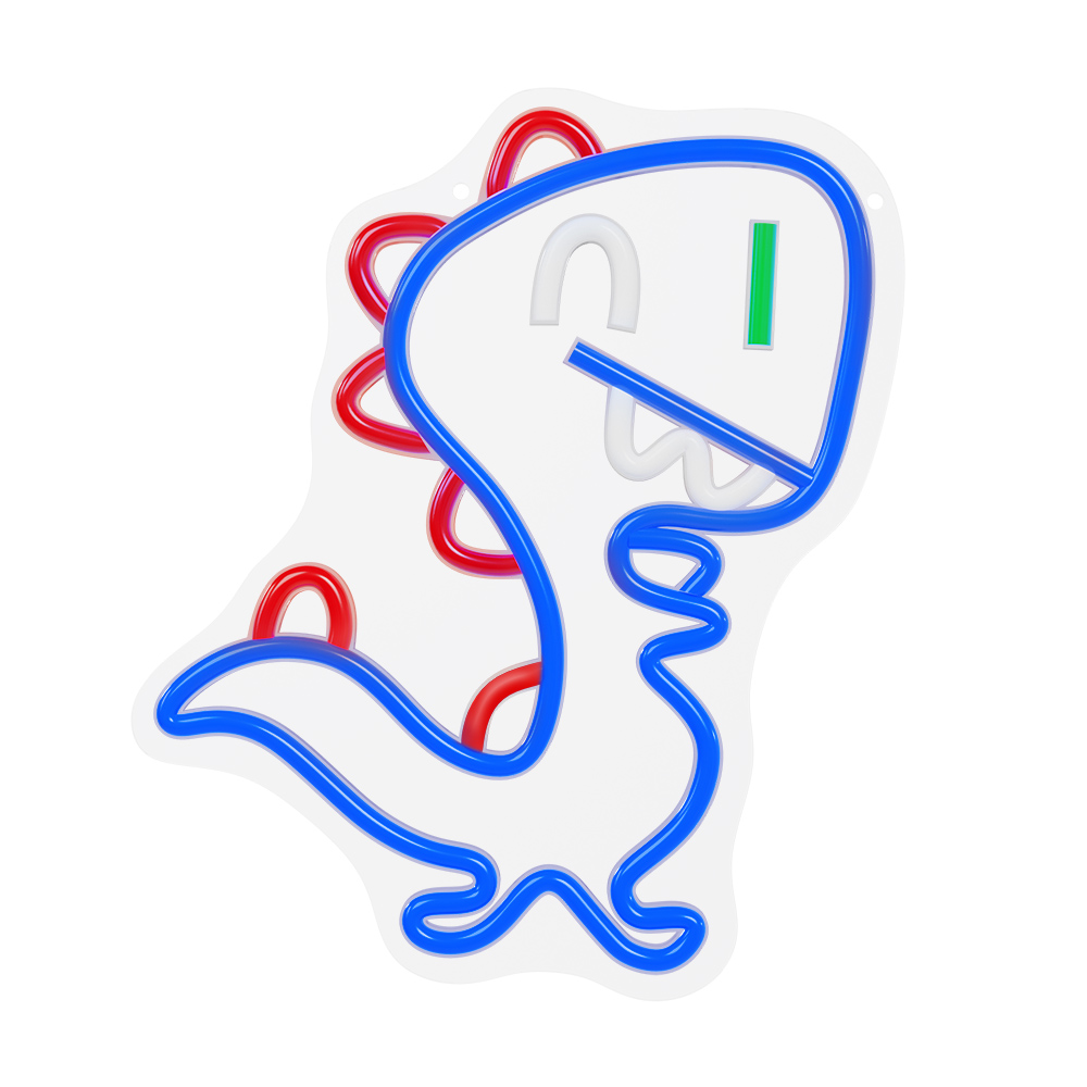 Neon PLEXI LED JURASSIC BABY DINO blå FLNJ01 Forever Light