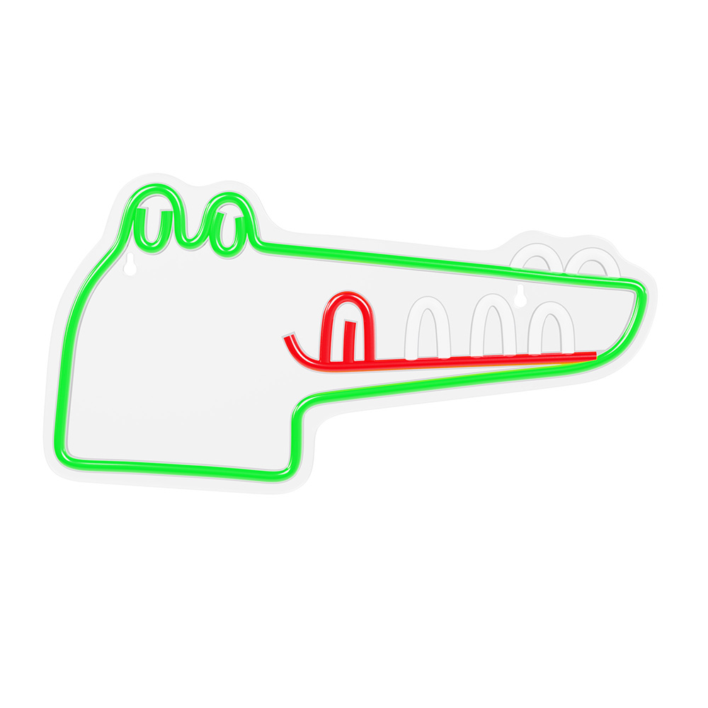 Neon PLEXI LED JURASSIC CROC grön FLNJ03 Forever Light